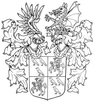 Het wapen van het geslacht  Cosijn von Ripperda.